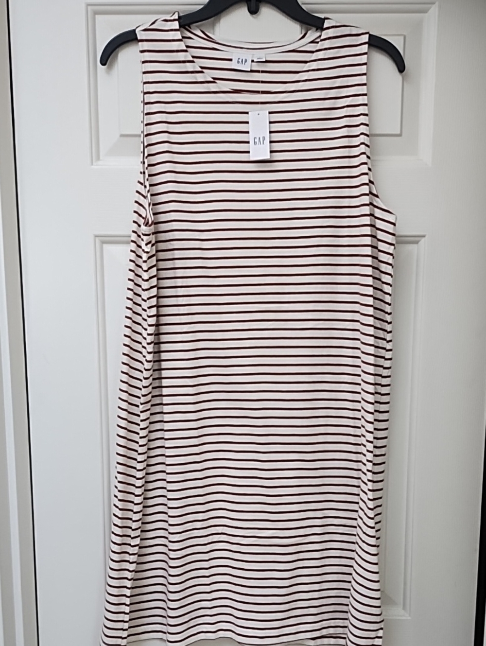GAP Brown Striped Sleeveless Cotton Dress NWT!